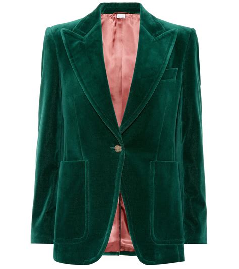 gucci blazers womens|Gucci green velvet blazer.